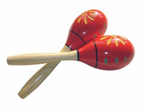 GONKISS 赤いマラカス マラカス Maracas 木製 楽器 2本組