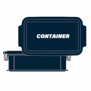 OSK(オーエスケー) 弁当箱 CONTAINER コンテナランチボックス 仕切付 ネイビー 900ml 日本製 食洗機 電子レンジ対応 汚れに