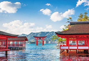 エポック社 300ピース ジグソーパズル 日本風景 厳島神社-広島 (26×38cm) 25-192s のり付き ヘラ付き 点数券付き EPOC