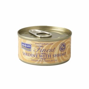 【FISH4CATS】フィッシュフォーキャット 缶詰「イワシ＆小エビ」SARDINE WITH SHRIMP 70g