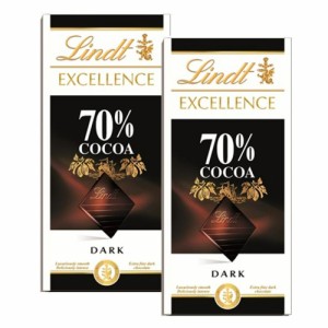 送料無料 リンツ Lindt エクセレンス ７０％ カカオ １００ｇ ２点セット チョコ 板チョコ ビターチョコレート