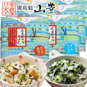 広島菜ごはん 【ちりめん】【あなご】 まぜご飯 ６箱セット (１箱１００ｇ２合用) 送料込み 漬物 手土産 山豊漬物