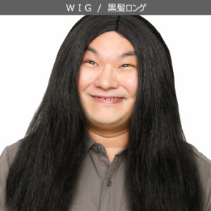 ≪Costume/Halloween≫黒髪 ロンゲ ウイッグ ブラック wig アニメ お化け オタク メンズ 男女兼用 かつら カツラ ロングヘア コスプレ ボ