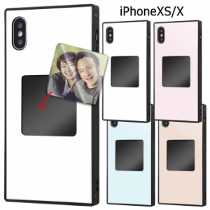 iPhoneXS iPhoneX 思い出の写真でカスタマイズ！ フレームキット ever スクエア ケース カバー 耐衝撃 ハイブリッド ソフト ソフトケース