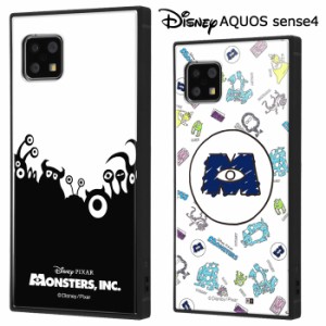 AQUOS sense4 sense4basic sense4lite ディズニー モンスターズインク スクエア ケース カバー ハイブリッド ソフト ソフトケース ハード