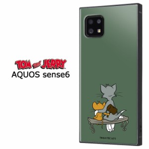 AQUOS sense6 トムアンドジェリー 耐衝撃 スクエア ハイブリッド ケース カバー ソフト ソフトケース ハードケース キャラクター トム＆