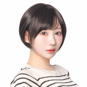 WIGGY RICH マニッシュ ショート ブラウニー ブラック ヘア ウィッグ ウイッグ アニメ キャラクター wig かつら カツラ ファッション つ