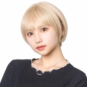 WIGGY RICH マニッシュ ショート ミルク ゴールド 金髪 金色 ウィッグ ウイッグ アニメ キャラクター wig かつら カツラ ファッション つ