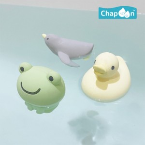 Chapoon チャプーン シリコン ペンギン かえる あひる 浮かべる おもちゃ グレー グリーン イエロー お風呂用 プール用 子供用 浮く 玩具
