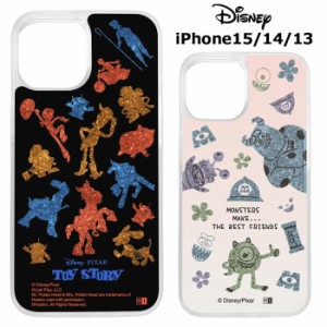 iPhone15 iPhone14 iPhone13 ディズニー ラメ グリッター クリアケース ケース カバー ソフトケース かわいい トイストーリー モンスター