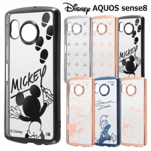 AQUOS sense8  ディズニー 耐衝撃 TPU ソフトケース METAMORU メタリック ケース カバー ソフト クリアケース 透明 ハード ミッキー ミニ