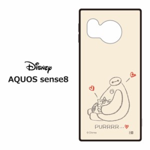 AQUOS sense ディズニー ベイマックス 耐衝撃 スクエア ハイブリッド ケース カバー TPU ソフト ソフトケース ハード 背面 かわいい キャ