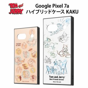 GooglePixel7a トムとジェリー ハイブリッド ケース スクエア ソフト ハード カバー キャラクター かわいい トム＆ジェリー トムアンドジ