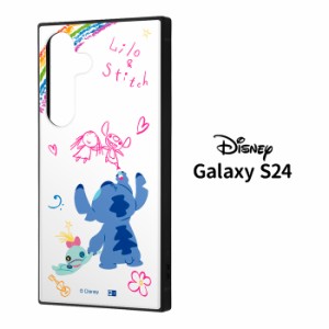 Galaxy S24 ディズニー 耐衝撃 スクエア ハイブリッド ケース カバー ソフトケース ソフト ハードケース ハード キャラクター スティッチ