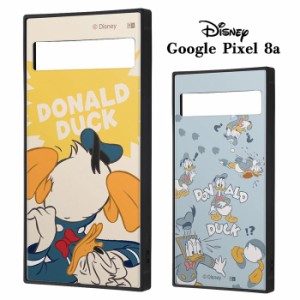 GooglePixel8a ディズニー 耐衝撃 スクエア ハイブリッド ケース カバー ソフトケース ソフト ハードケース ハード キャラクター ドナル