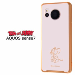 AQUOS sense7 トムアンドジェリー ハイブリッドケース Charaful ケース カバー TPU  ソフトケース ハード クリアケース 透明 かわいい ト