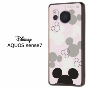 AQUOS sense7 ディズニー ミッキーマウス ハイブリッドケース TPU ソフトケース ケース カバー ソフト クリアケース クリア シンプル か