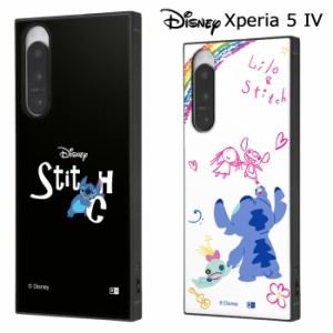 送料無料 Xperia 5 IV ディズニー リロ＆スティッチ 耐衝撃 スクエア ハイブリッド ケース カバー ソフトケース ハードケース かわいい 