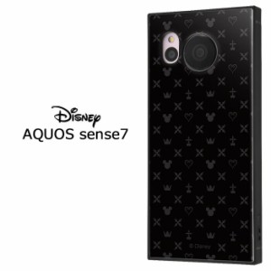 送料無料 AQUOS sense7 ディズニー キングダムハーツ スクエア 耐衝撃 ケース カバー ハイブリッド ソフト ソフトケース ハードケース キ