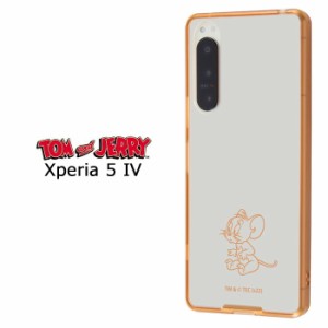 Xperia 5 IV トムアンドジェリー ハイブリッドケース Charaful ケース カバー TPU ソフト ソフトケース ハード クリアケース 透明 かわい