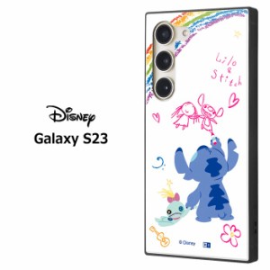 Galaxy S23 ディズニー リロ＆スティッチ スクエア ハイブリッド ケース KAKU カバー ソフトケース ソフト ハードケース 背面 キャラクタ