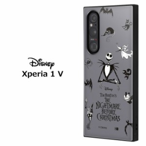 Xperia 1 V ディズニー ナイトメアー・ビフォア・クリスマス ジャック 耐衝撃 スクエア ハイブリッド ケース カバー ソフトケース ハード