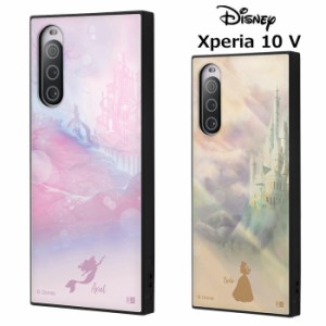 Xperia 10 V ディズニー プリンセス 耐衝撃 スクエア ハイブリッド ケース カバー ソフトケース ハード キャラクター かわいい 美女と野