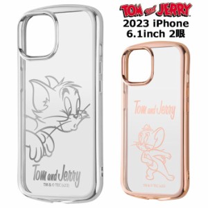 メール便 iPhone15 iPhone14 iPhone13 トムアンドジェリー TPU ソフトケース メタリック ケース カバー ソフト クリアケース 透明 かわい