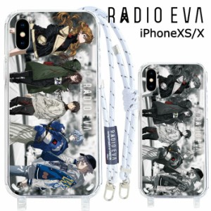 送料無料 iPhoneXS iPhoneX RADIO EVA ショルダー ストラップ クリア ケース カバー 取り付け ソフトケース ラヂオエヴァ エヴァ エヴァ