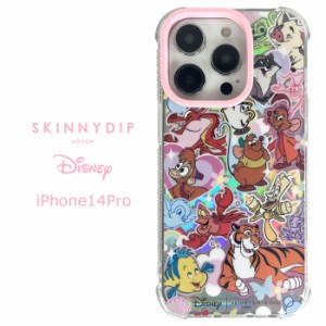 メール便 iPhone14Pro ディズニー サイドキッカーズ x SKINNYDIP TPU ケース カバー スキニーディップ ホログラム ソフトケース かわいい
