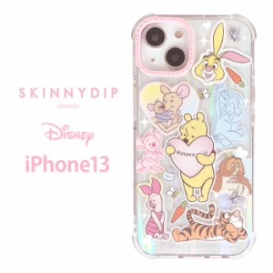 メール便 iPhone13 ディズニー くまのプーさん x SKINNYDIP TPU クリア ケース カバー スキニーディップ ソフトケース クリアケース 透明