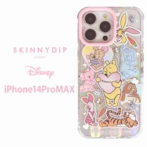 iPhone14ProMax ディズニー くまのプーさん x SKINNYDIP TPU クリア ケース カバー スキニーディップ ソフト ソフトケース クリアケース 