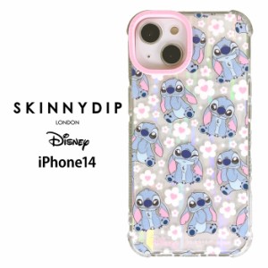 メール便 iPhone14 ディズニー ベビー スティッチ x SKINNYDIP TPU クリア ケース カバー スキニーディップ ソフト ソフトケース クリア