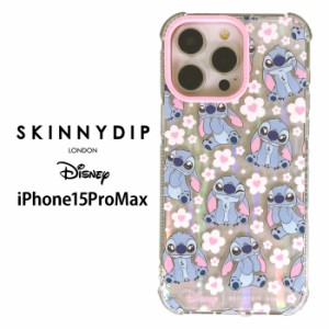 iPhone15ProMax ディズニー ベビー スティッチ x SKINNYDIP TPU クリア ケース カバー スキニーディップ ソフトケース クリアケース かわ