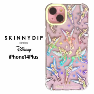 iPhone14Plus ディズニー ティンカーベル x SKINNYDIP TPU クリア ケース カバー スキニーディップ ソフトケース クリアケース 透明 キャ