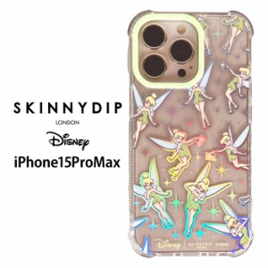 iPhone15ProMax ディズニー ティンカーベル x SKINNYDIP TPU クリア ケース カバー スキニーディップ ソフトケース クリアケース かわい