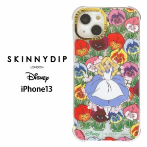 メール便 iPhone13 ディズニー 不思議の国のアリス x SKINNYDIP TPU クリア ケース カバー スキニーディップ ロンドン ソフトケース クリ