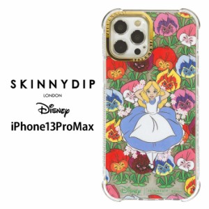 iPhone13ProMax ディズニー 不思議の国のアリス x SKINNYDIP TPU クリア ケース カバー スキニーディップ ソフト ソフトケース クリアケ