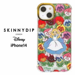 メール便 iPhone14 ディズニー 不思議の国のアリス x SKINNYDIP TPU クリア ケース カバー スキニーディップ ソフトケース クリアケース 