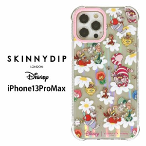 iPhone13ProMax ディズニー 不思議の国のアリス x SKINNYDIP TPU クリア ケース カバー スキニーディップ ソフト ソフトケース クリアケ