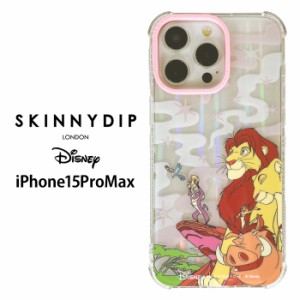 iPhone15ProMax ディズニー ライオンキング x SKINNYDIP TPU クリア ケース カバー スキニーディップ ソフトケース クリアケース かわい