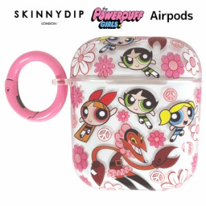 AirPods パワーパフガールズ x SKINNYDIP クリア ケース カバー カラビナ付き チャーム スキニーディップ ロンドン ハードケース ハード 