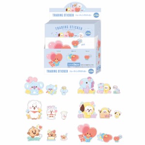 送料無料 BT21 トレーディング ステッカー BOX ボックス RJ SHOOKY MANG KOYA CHIMMY TATA COOKY シール LINE FRIENDS コレクションシー