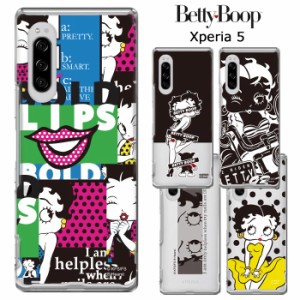 Xperia5 ベティ・ブープ クリア ケース カバー ハード ハードケース クリアケース キャラクター グッズ ベティちゃん BETTYBOOP ベティー