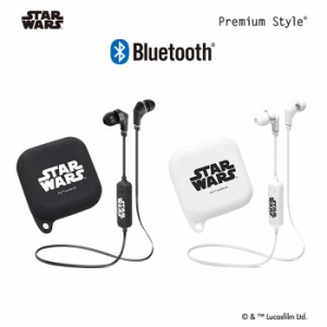 送料無料 Bluetooth 4.1 対応 ディズニー スターウォーズ ワイヤレスイヤホン リモコン付き ロゴ シンプル ホワイト ブラック キャラクタ