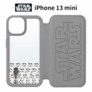 iPhone13mini スターウォーズ ガラス フリップ ケース 手帳型 シンプル 手帳型ケース カバー 手帳 手帳ケース クリアケース マグネットロ