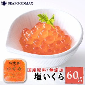 塩 いくら 鮭 卵 60g 小分け パック 塩漬け イクラ 寿司 ネタ　・塩いくら60ｇ・