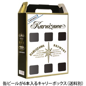 軽井沢ビール ビール ギフト キャリーボックス クラフトビール プチギフト用 お土産 手土産 化粧箱 缶6本縦用