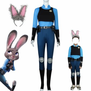 子供クレイジーアニマルタウンコスプレ服Judyウサギジュディウサギ擬人服コスプレ衣装ワンピース風