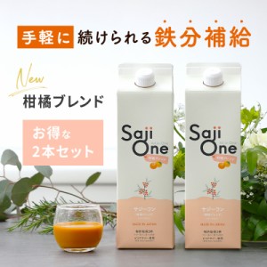 【公式】SajiOne 柑橘ブレンド 2本セット サジージュース 1000ml サジーワン 鉄分補給 美容 サジー シーベリー シーバックソーン ゆず オ